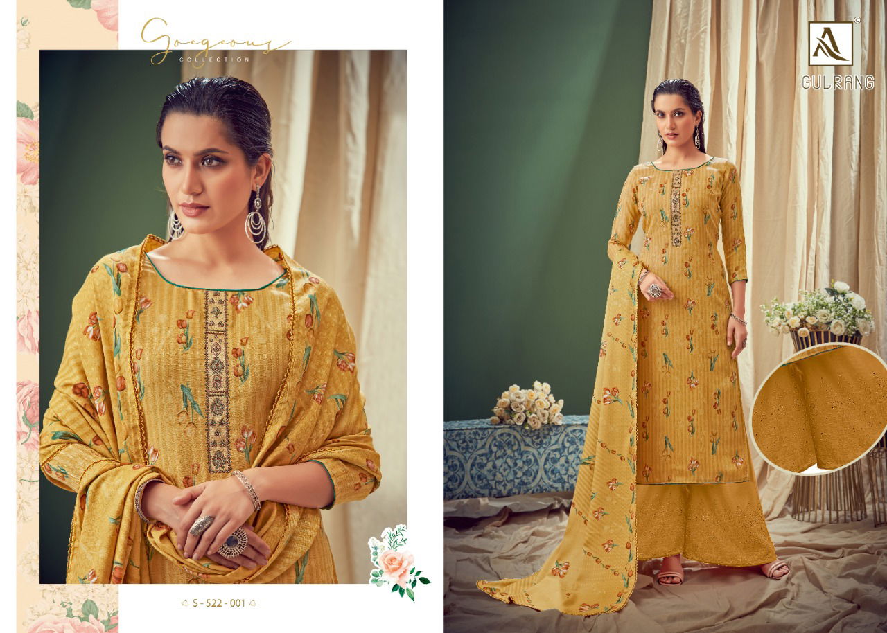 Alok Suit Gulrang Designer Casual Printed Plazzo Suit Collection at Wholesale Price